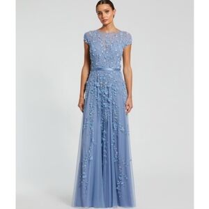 Mac Duggal Blue  Dress Gown
